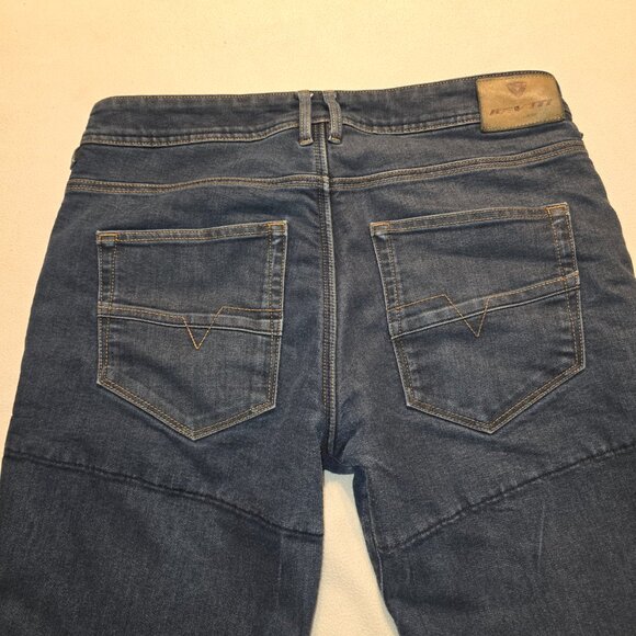 Share REV’IT Jeans Lombard 2 RF Dark Blue motorcycle Jeans Mens Size 36x32 - Picture 5 of 10